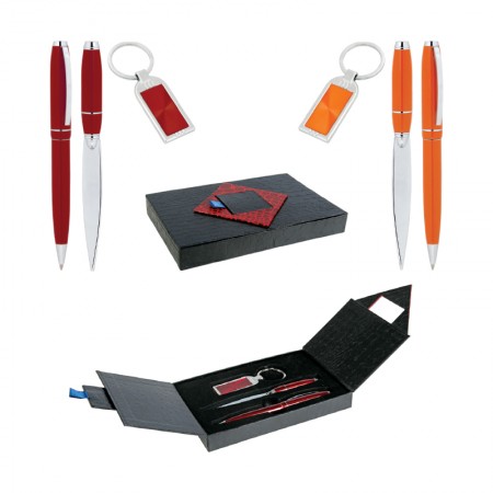 310 Turuncu Kalem & Anahtarlık & Zarf Açacağı Set