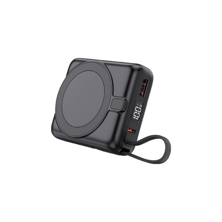 PB-4013 Siyah - Beyaz LED 10.000 mAh MagSafe Powerbank