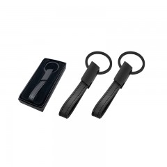 2228 Siyah Çift Taraflı Metal Anahtarlık