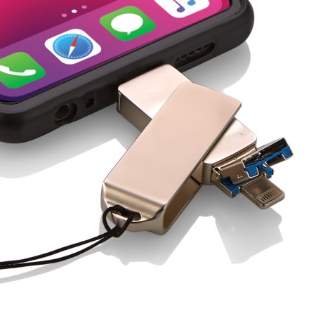 F-202-32 Silver 32 GB OTG Usb Bellek