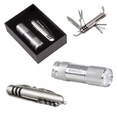 5041 Silver 7 Fonksiyonlu Çakı - Led Elfenerli Set