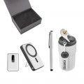 5081 Beyaz Kalem & Powerbank & Termos Set