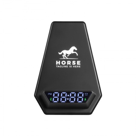 4240 Siyah Wireless Şarj & Hoparlör & Dijital Saat