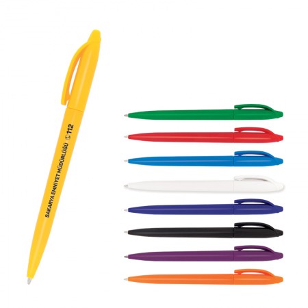 446 Beyaz Çevirmeli Plastik Tükenmez Kalem