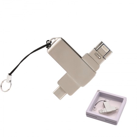 F-202-32 Silver 32 GB OTG Usb Bellek