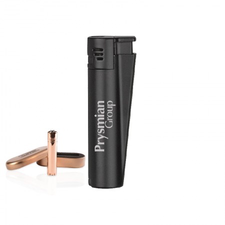 MJ-106 Siyah Clipper Metal Turbo Si̇boplu Çakmak
