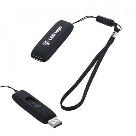 F-203-32 Siyah - Beyaz Işık Kutulu Işıklı Usb