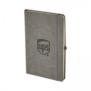 920-EKO Gri 13 x 21 Termo Deri̇ Defter (Holmen Ki̇tap Kağıdı