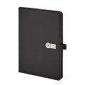 1701 Siyah Termo Deri Usb'Li Defter
