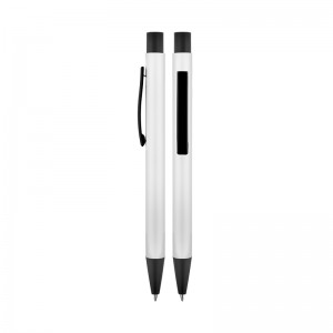 1020 Beyaz Metal Tükenmez Rubber Gövde Kalem