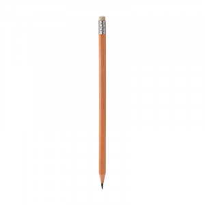 563 Ahşap Silgili Naturel Köşeli Kurşun Kalem (Ahşap Gövde)