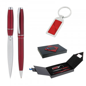 310 Kırmızı Kalem & Anahtarlık & Zarf Açacağı Set 310 Kırmızı Kalem & Anahtarlık & Zarf Açacağı Set