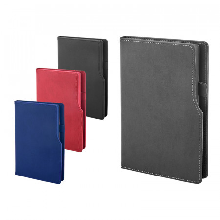 941-IVORY Siyah 15 x 21 Termo Deri̇ Defter (Ivory Kağıt)