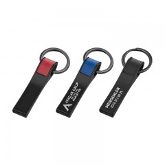 2396 Siyah Çift Taraflı Metal Suni̇ Deri̇ Anahtarlık