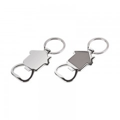 6604 Krom Tek Taraflı Metal Anahtarlık