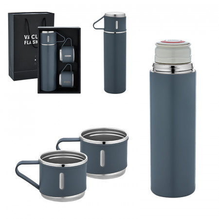 5337 Gri Çelik 3'lü Termos Set / 500 ml 5337 Gri Çelik 3'lü Termos Set / 500 ml