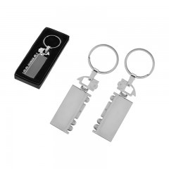 2219 Silver Çift Taraflı Metal Tır Anahtarlık