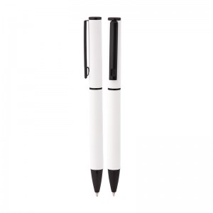 1023-T Beyaz Metal Tükenmez Kalem Rubber Gövde