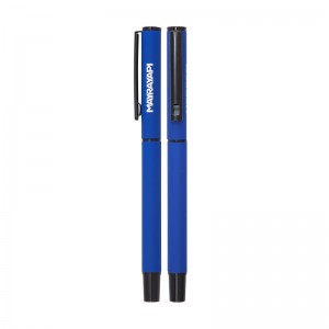 1023-R Lacivert Metal Roller Kalem Rubber Gövde