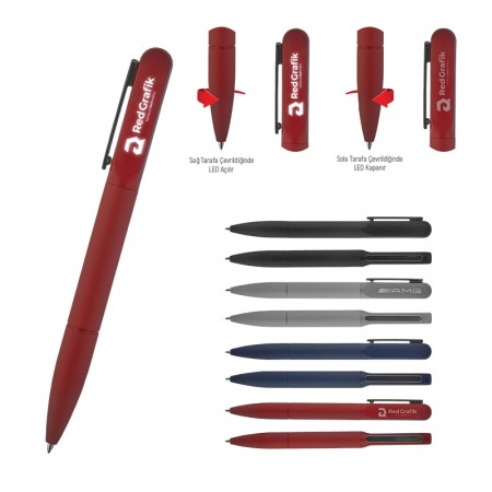 1250 Siyah Ledli Metal Tükenmez Kalem