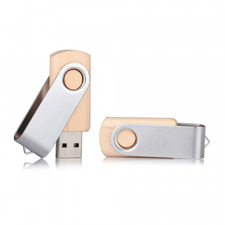 16 GB Ahşap Döner Kapaklı USB Bellek 16 GB Ahşap Döner Kapaklı USB Bellek