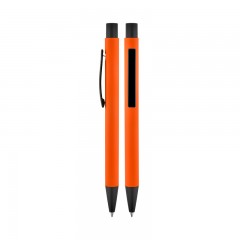 1020 Turuncu Metal Tükenmez Rubber Gövde Kalem