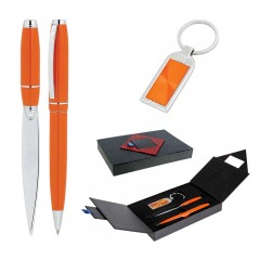 310 Turuncu Kalem & Anahtarlık & Zarf Açacağı Set
