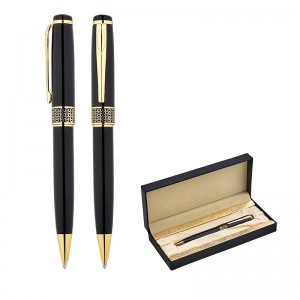 1213-KT Siyah Metal Tükenmez Kalem Seti