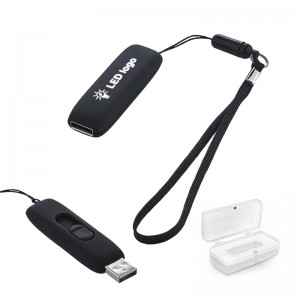 F-203-32 Siyah - Beyaz Işık 32 GB Işıklı Rubber Usb