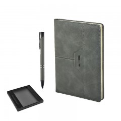 2430-K Gri Kalem & Defter Set