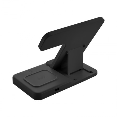 4220 Siyah 3'ü 1 Arada Kablosuz Şarj Cihazı