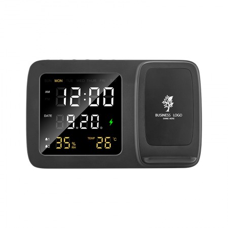 4230 Beyaz Wireless Şarj Cihazı & Dijital Saat